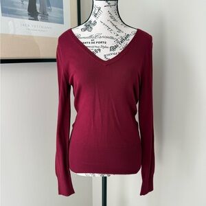 Mexx Deep Red V Neck Knit Top